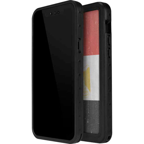 Egyptian Flag Distressed iPhone 15 Waterproof Case